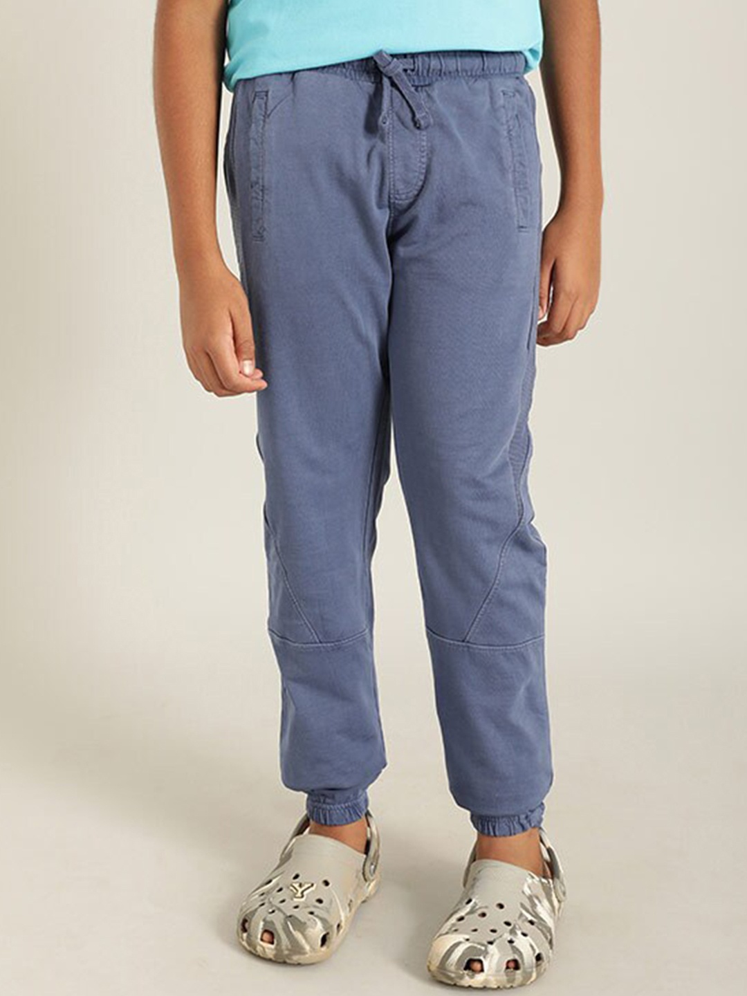 

Indian Terrain Boys Mid-Rise Cotton Joggers, Blue