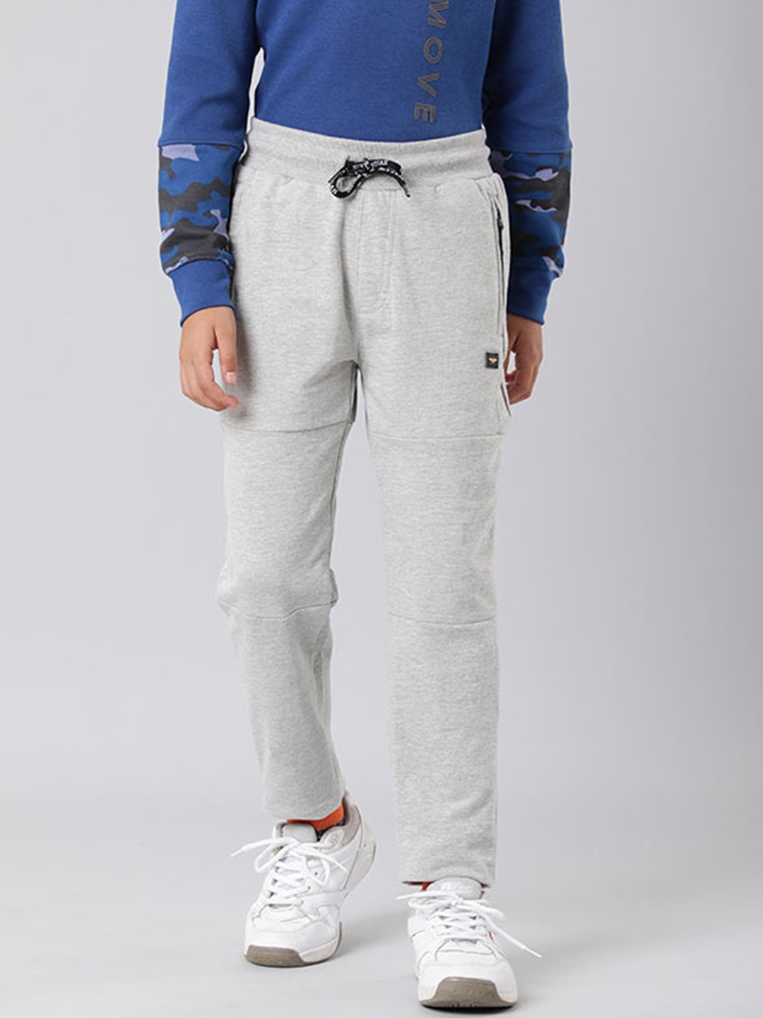 

Indian Terrain Boys Mid-Rise Cotton Regular-Fit Track Pants, Grey