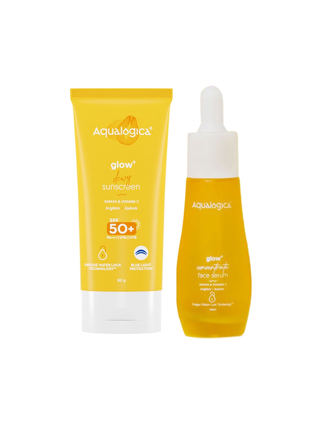 

Aqualogica Fun In The Sun Duo Sunscreen + Face Serum, Yellow