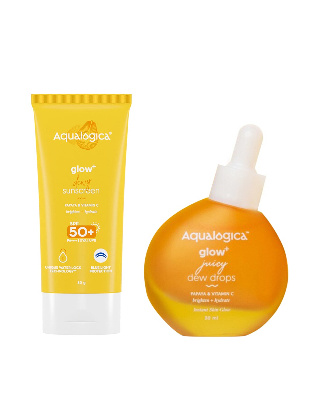 

Aqualogica Glow Sunscreen & Dew Drops Combo, Yellow