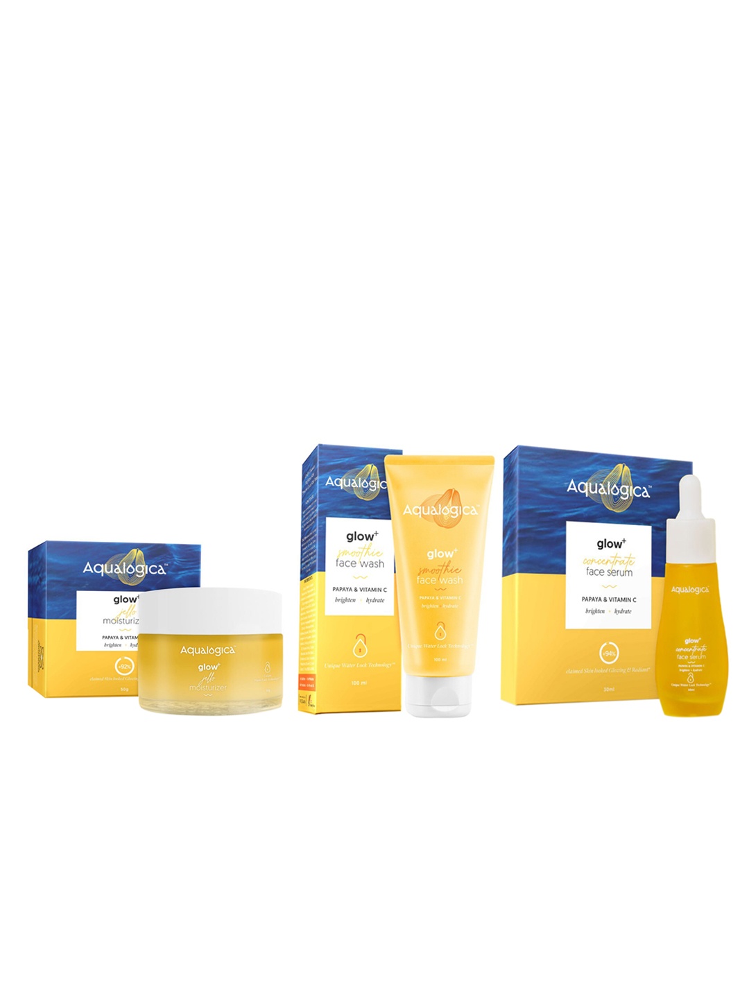 

Aqualogica Glow+ All In One Essentials Kit, Yellow