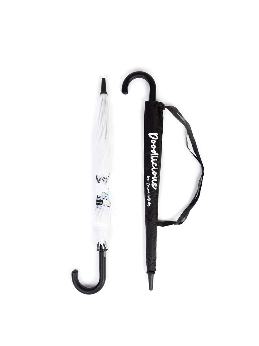 

Doodlicious Sun Cloud and Rain Tall Umbrella Doodle, White