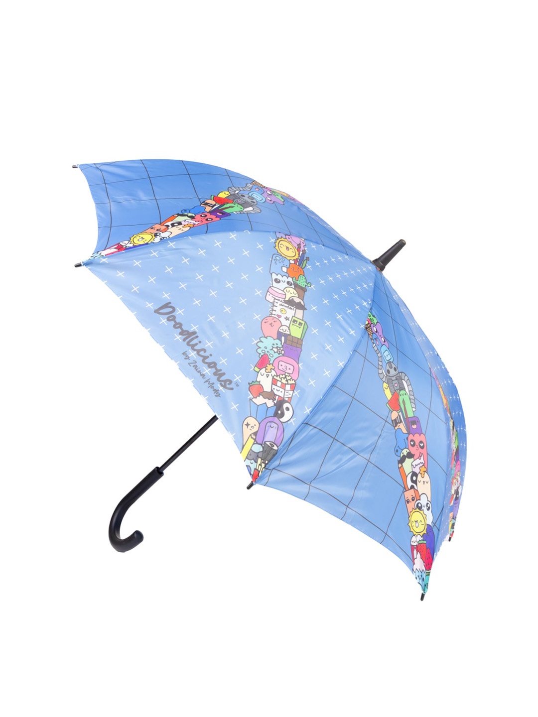 Doodlicious Denim Tall Umbrella Doodle, Blue