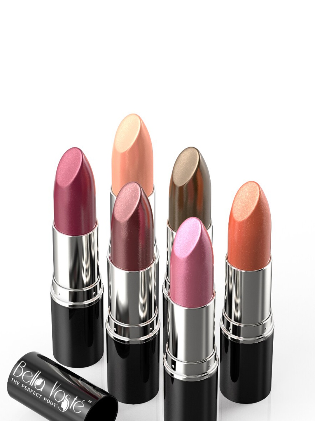 

Bella Voste Set Of 6 Professional Moisturizing & Long Lasting Metallic Lipsticks - 4.2 gm, Red