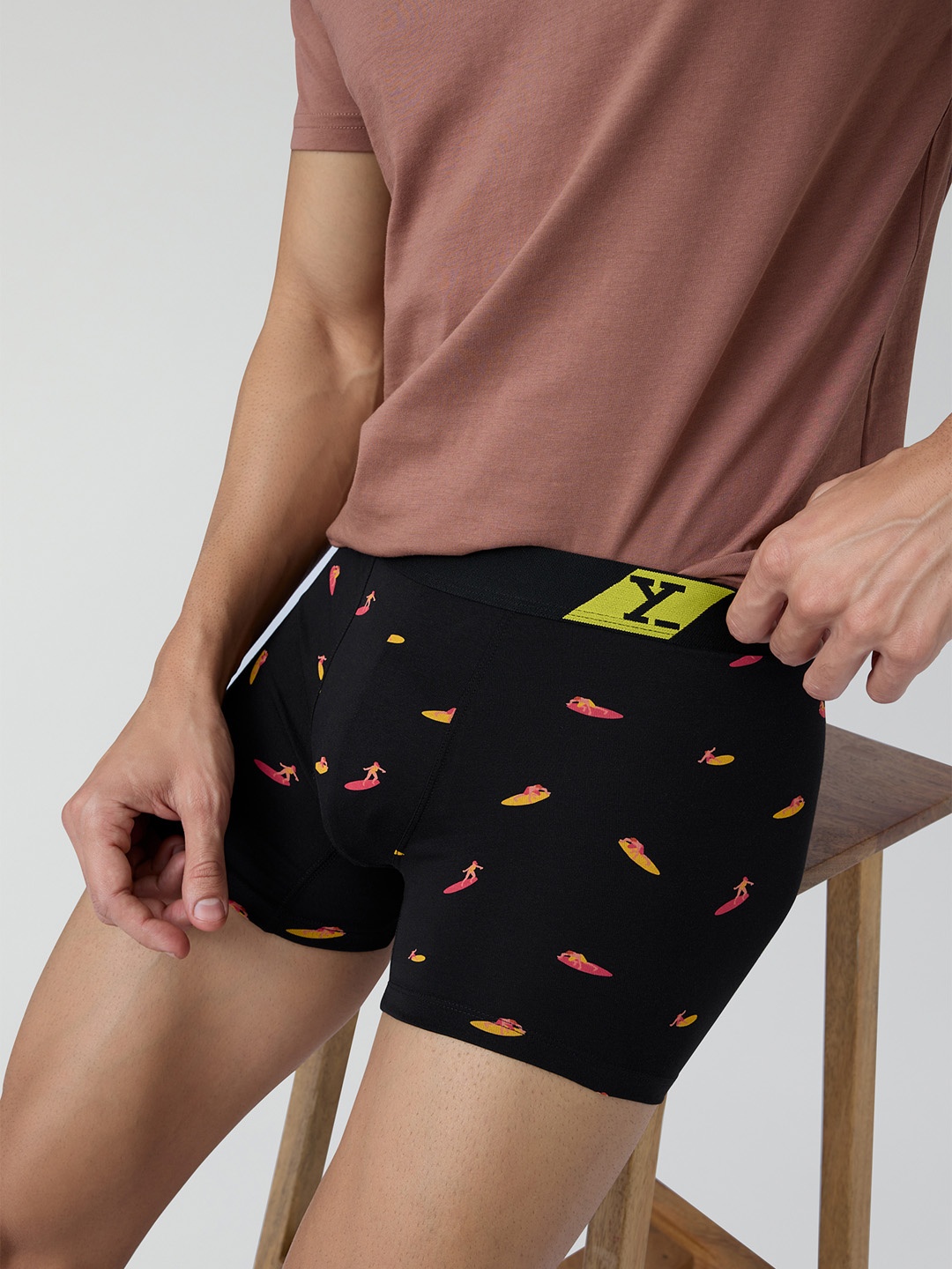 

XYXX Men Printed Splash Trunk XYTRNK197, Black