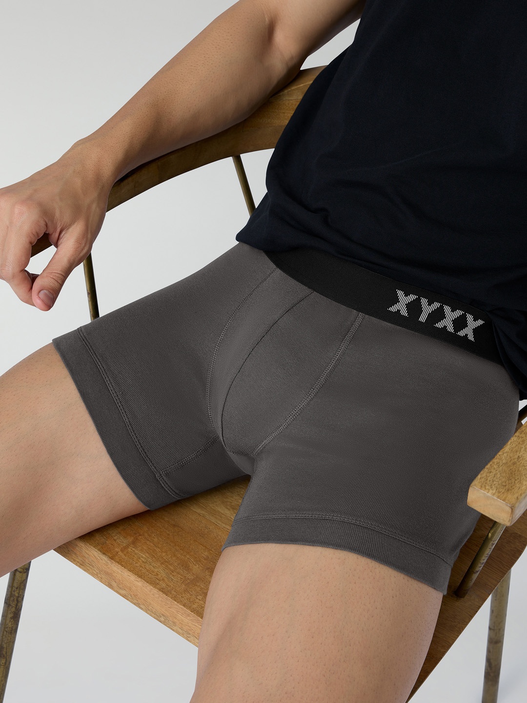 

XYXX Men Mid-Rise Breathability Cotton Pace Trunk XYTRNK175, Grey