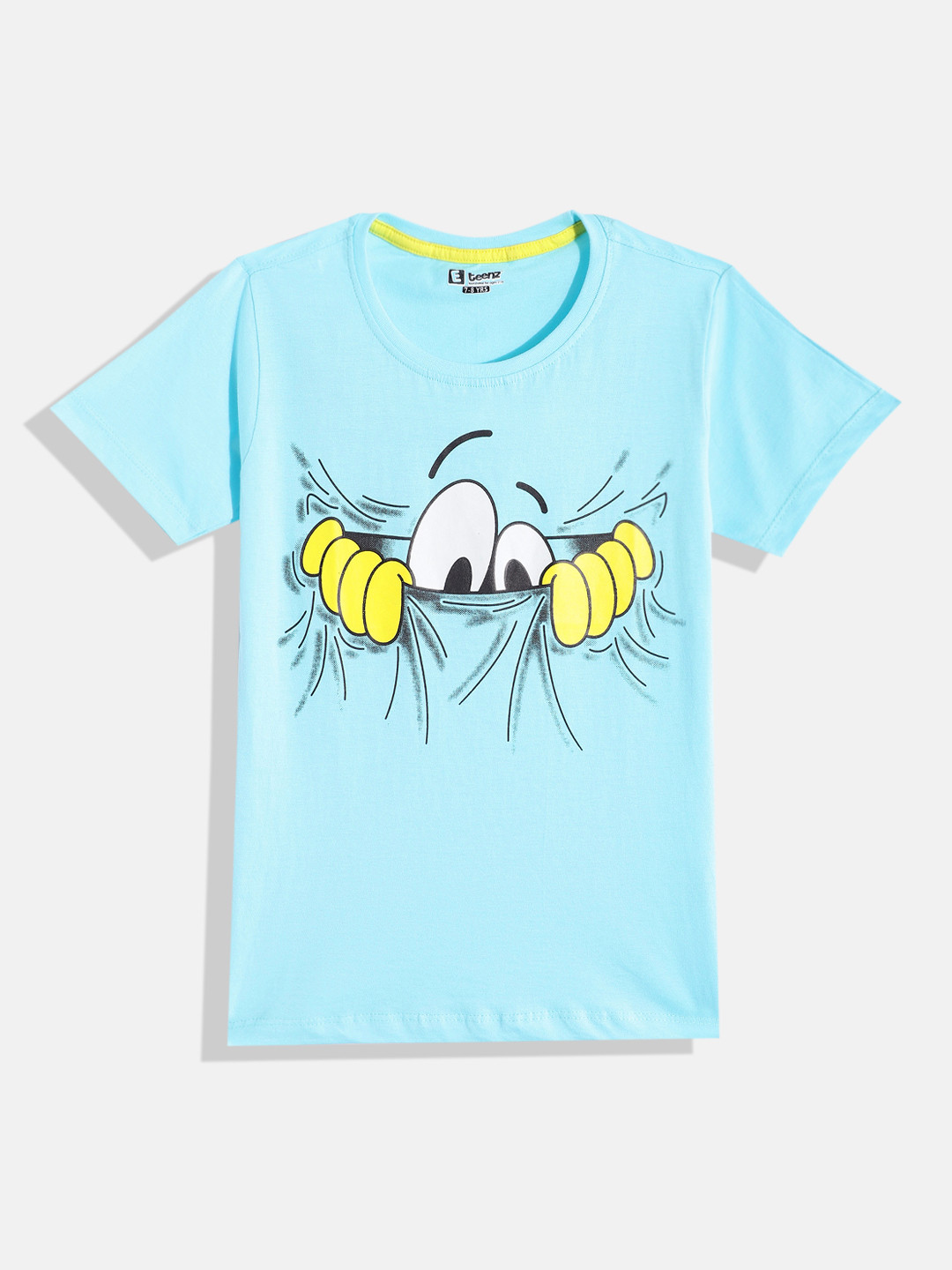 

Eteenz Boys Graphic Printed Cotton T-shirt, Turquoise blue