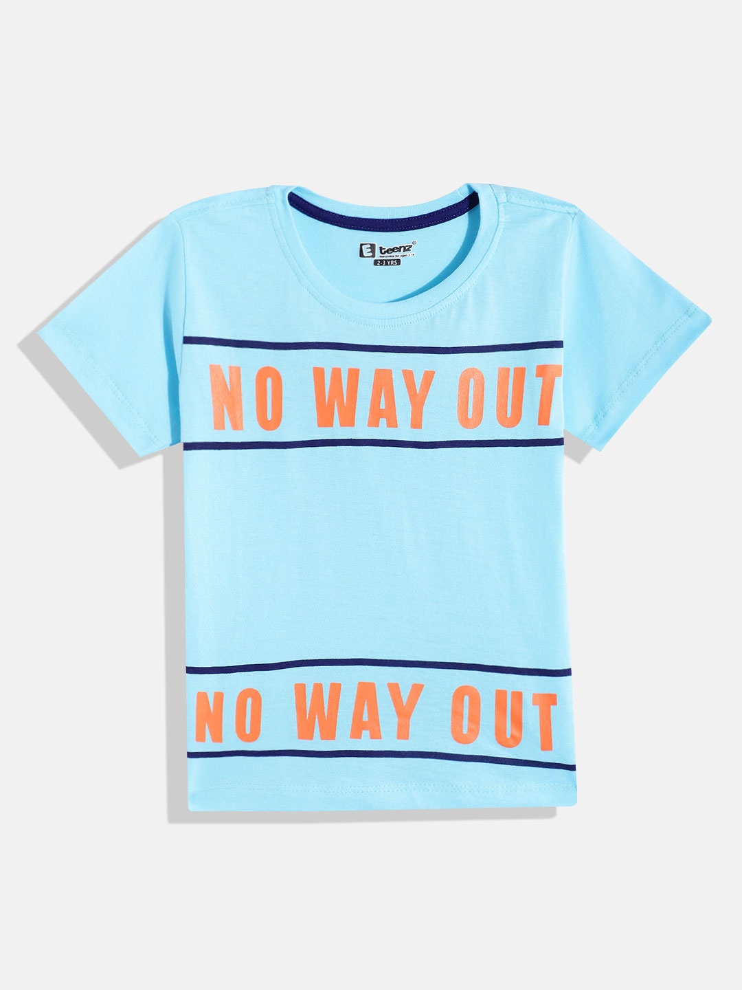 

Eteenz Boys Cotton Typography Printed T-shirt, Blue