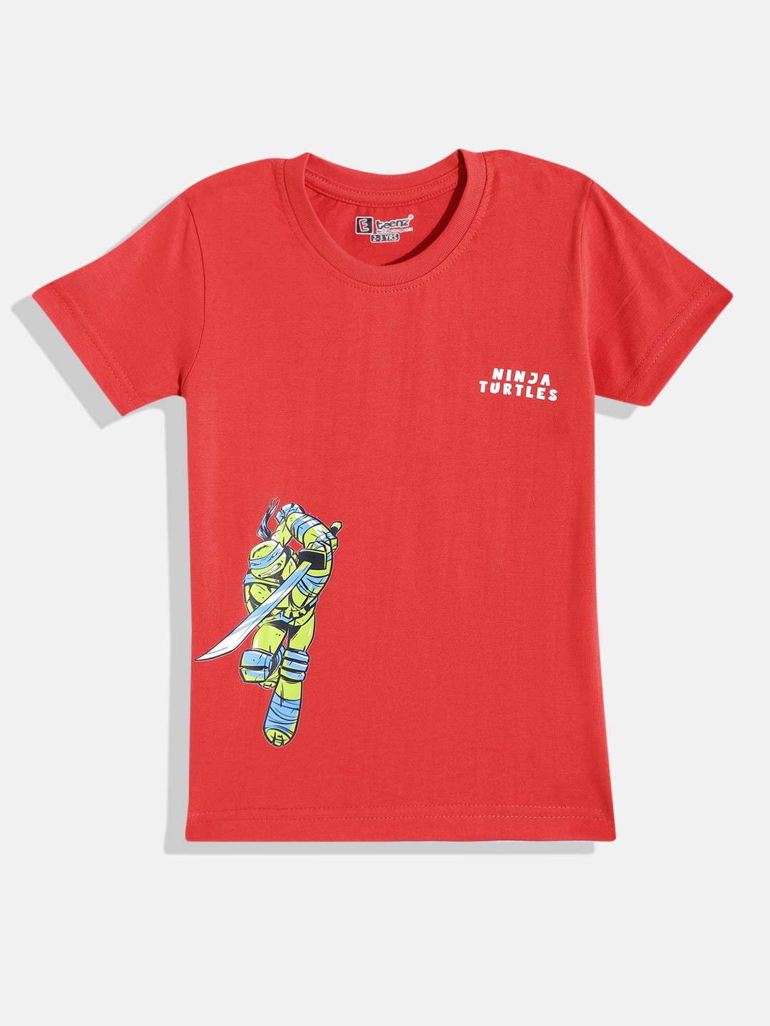 

Eteenz Boys Cotton Mutant Ninja Turtle Printed T-shirt, Red