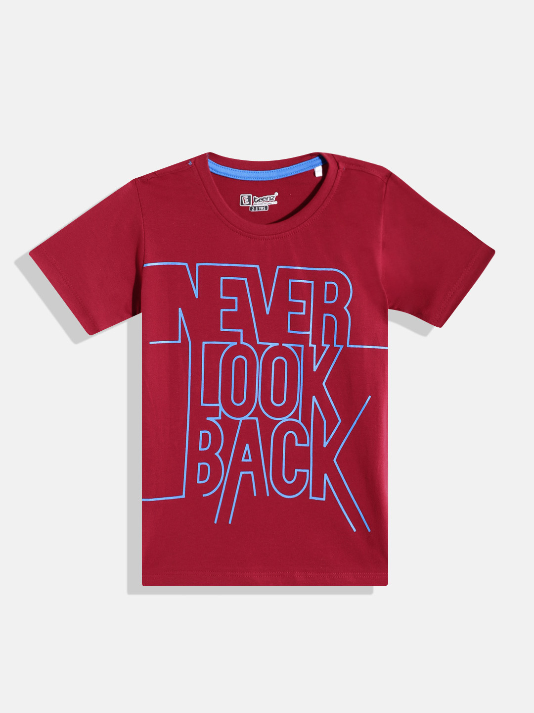 

Eteenz Boys Cotton Typography Printed T-shirt, Maroon