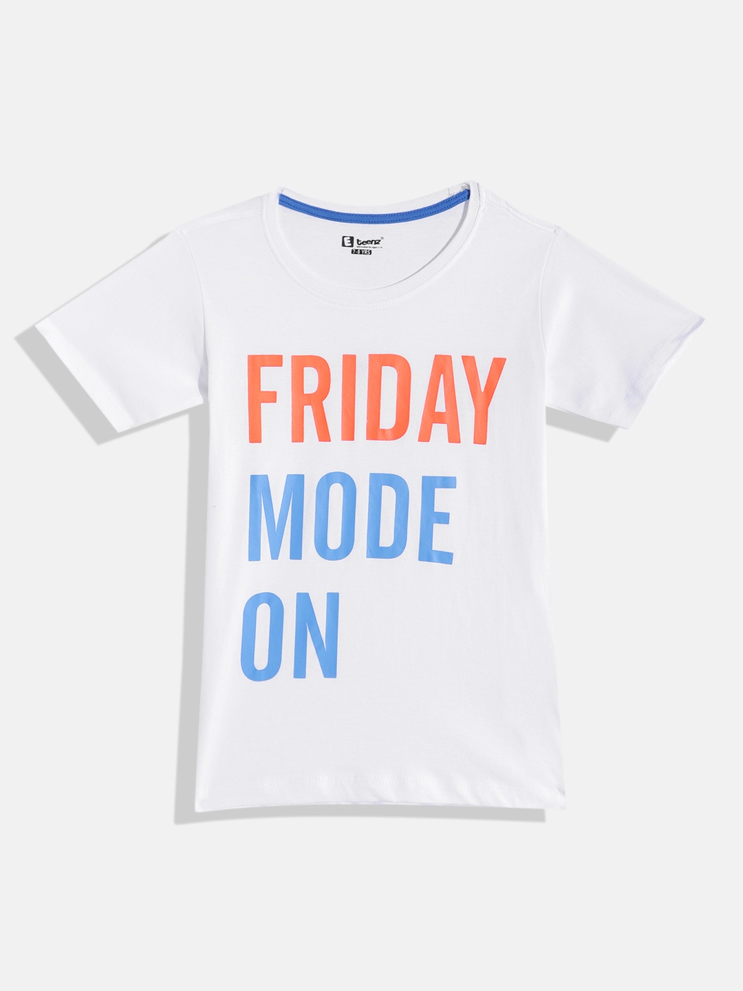 

Eteenz Boys Cotton Typography Printed T-shirt, White