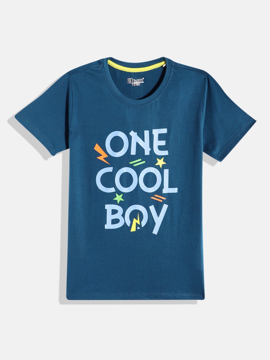 

Eteenz Boys Premium Cotton Typography Printed T-shirt, Blue