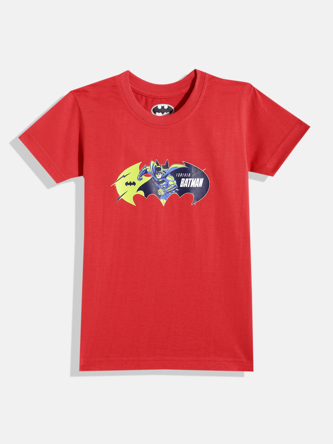 

Eteenz Boys Cotton Batman Printed T-shirt, Red