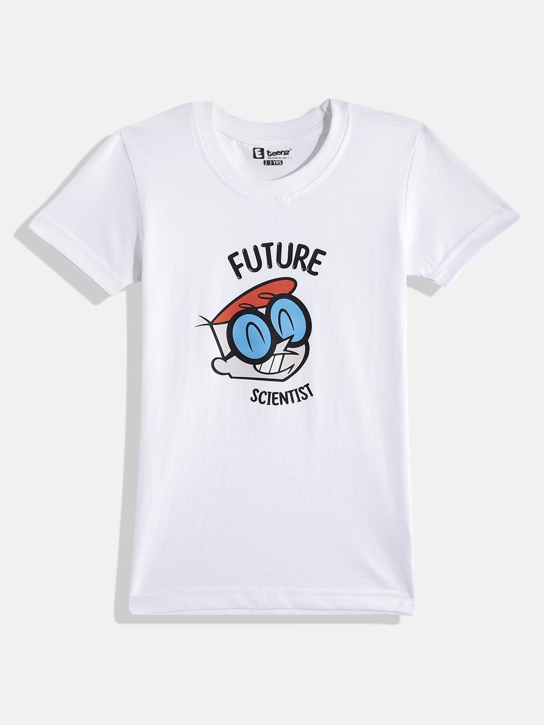

Eteenz Boys Premium Cotton Dexter Printed T-shirt, White