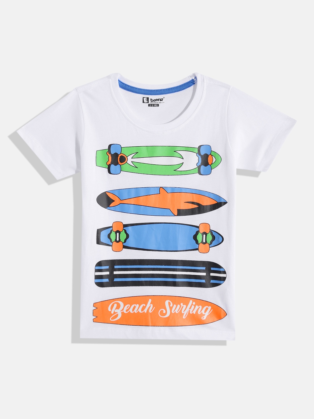 

Eteenz Boys Graphic & Typography Printed Cotton T-shirt, White
