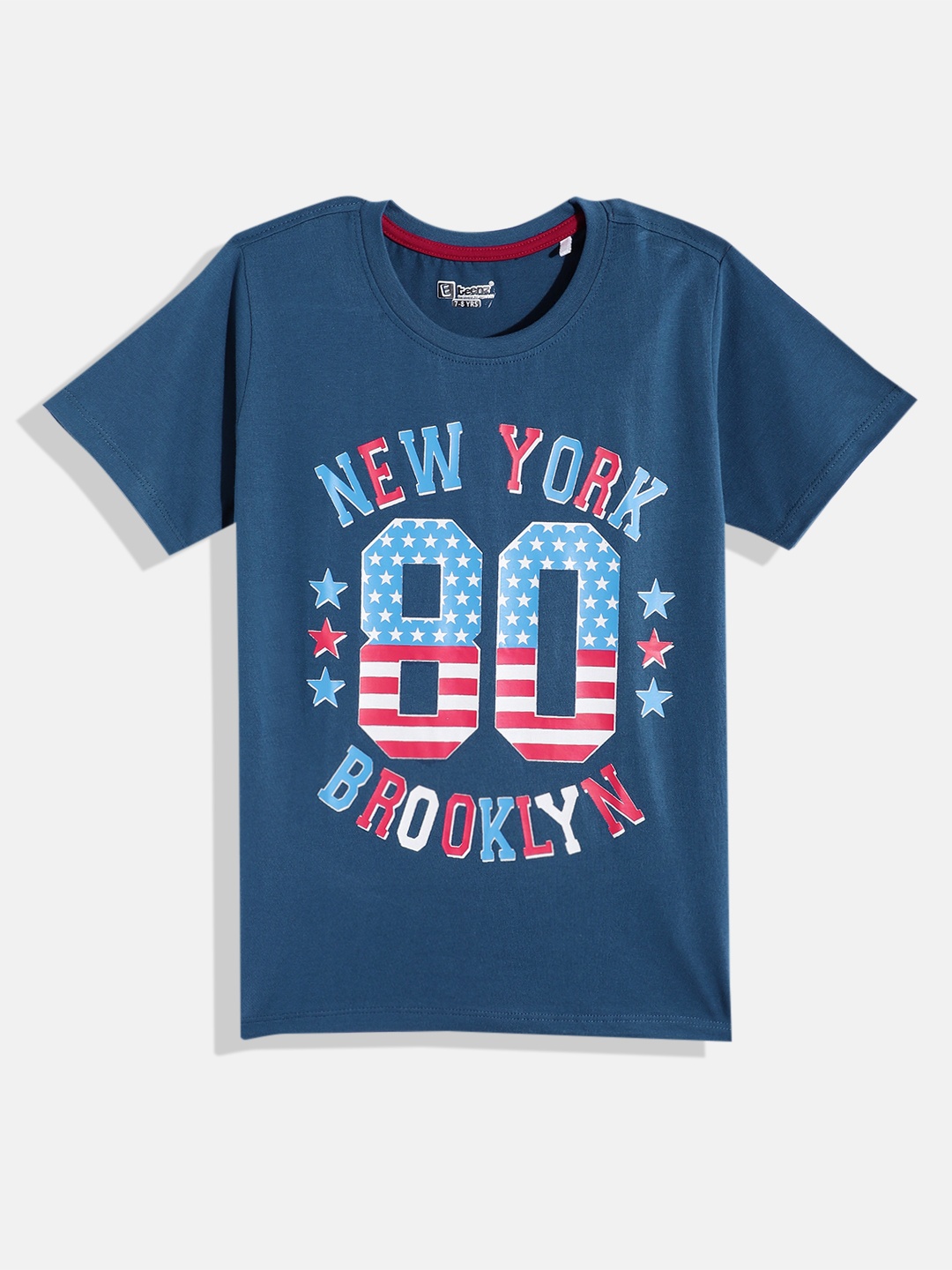 

Eteenz Boys Printed Premium Cotton T-shirt, Teal