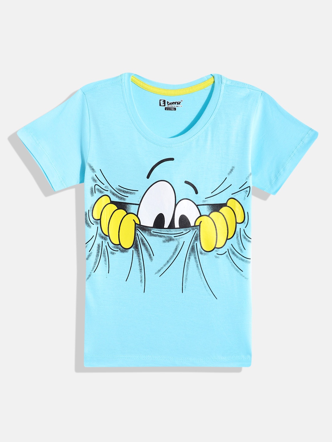 

Eteenz Boys Printed Premium Cotton T-shirt, Blue