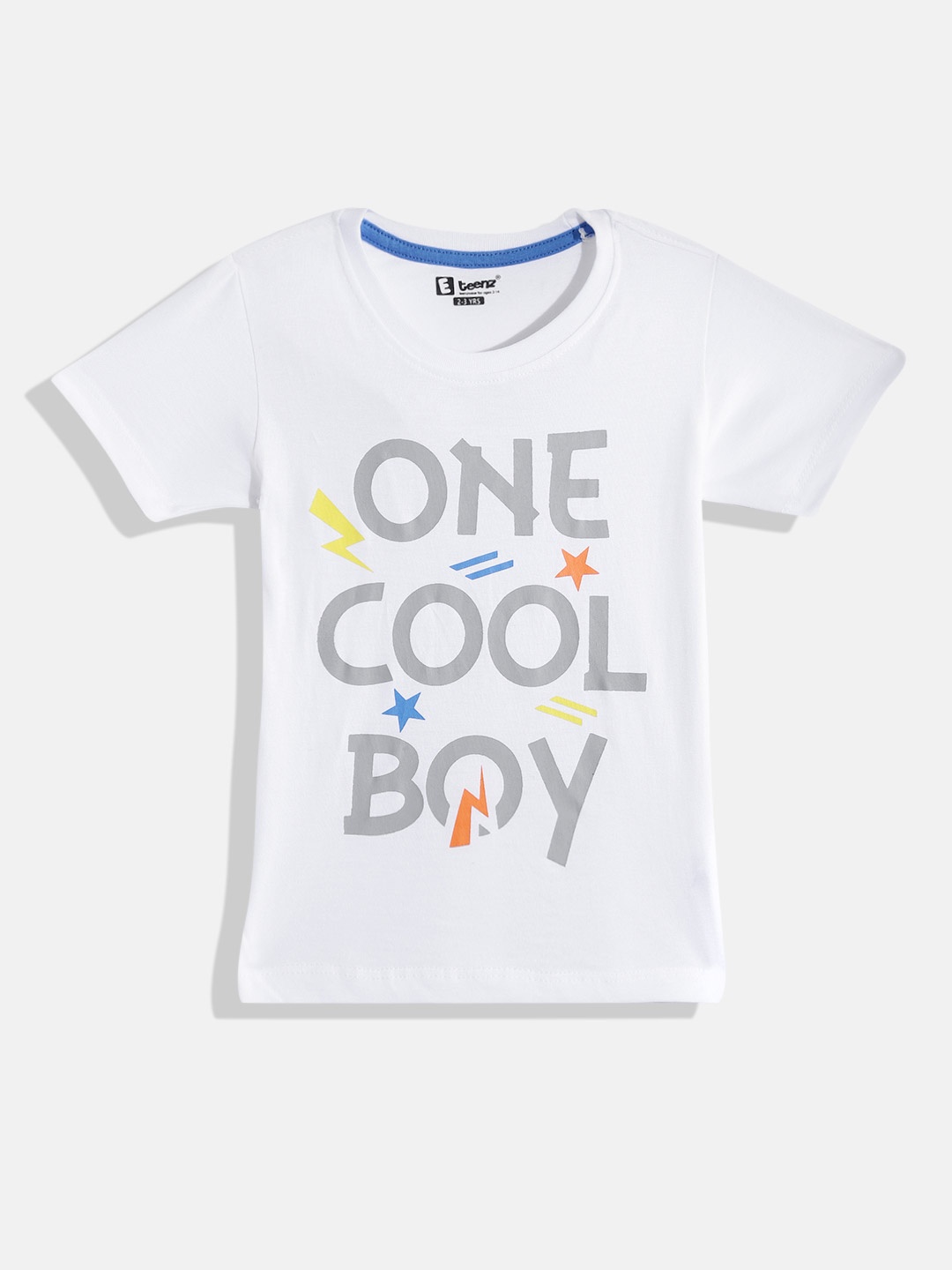 

Eteenz Boys Premium Cotton Typography Printed T-shirt, White