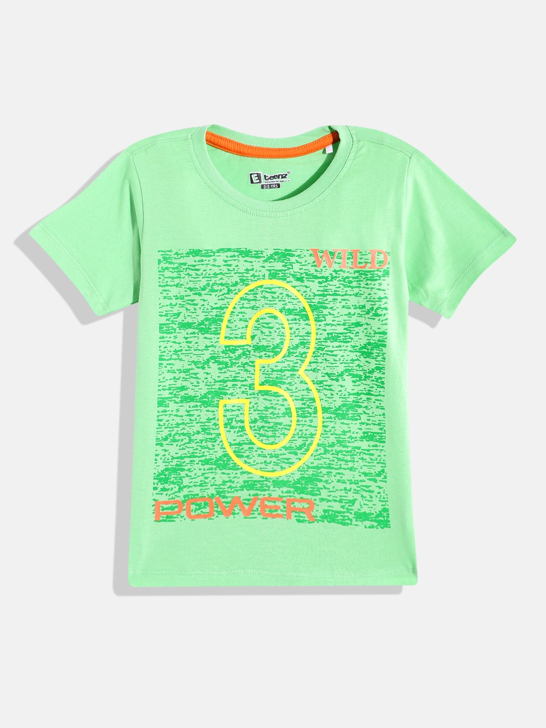 

Eteenz Boys Printed Premium Cotton T-shirt, Green