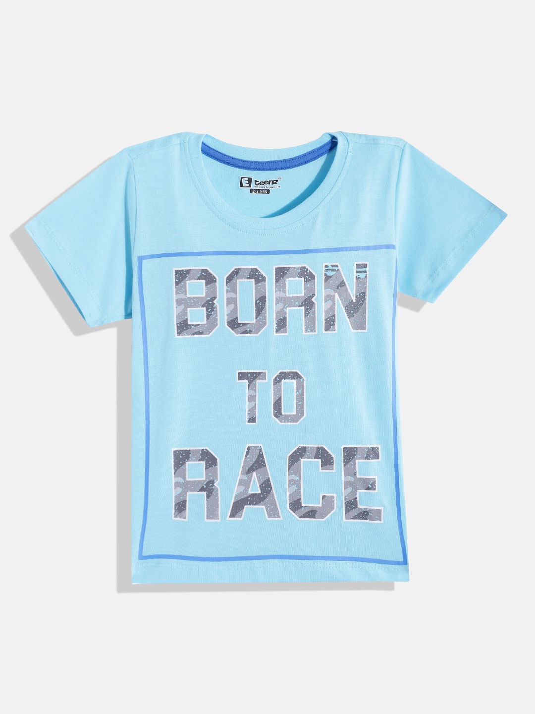 

Eteenz Boys Printed Premium Cotton T-shirt, Blue
