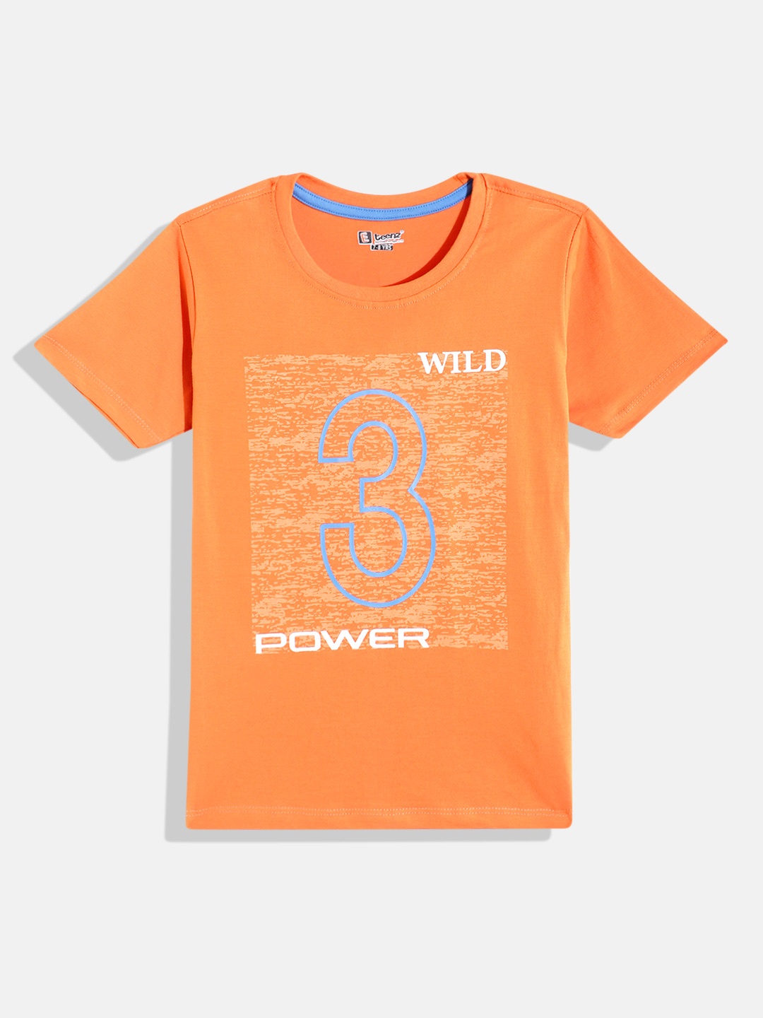 

Eteenz Boys Premium Cotton Abstract & Typography Printed T-shirt, Orange
