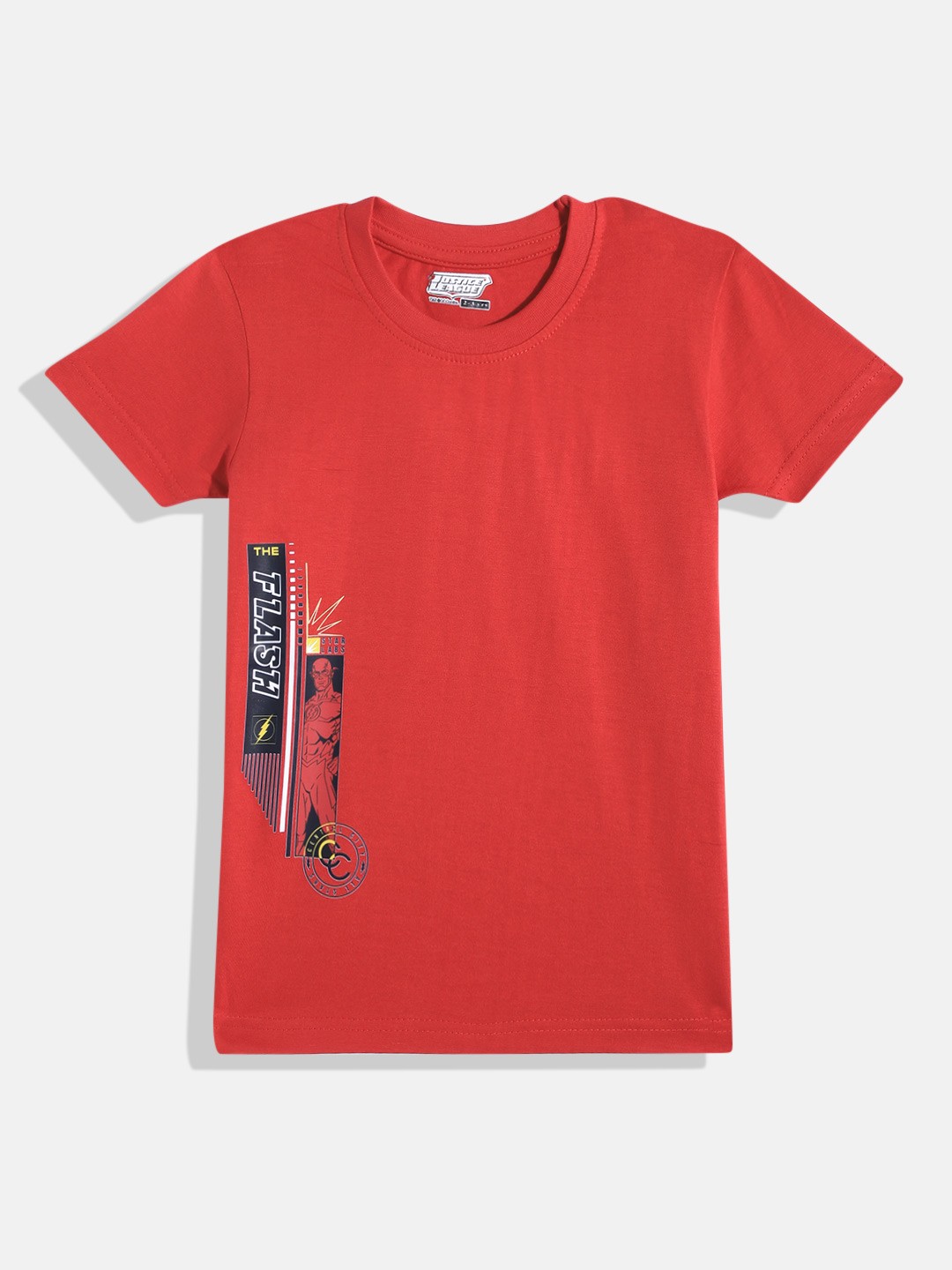 

Eteenz Boys Printed Premium Cotton T-shirt, Red