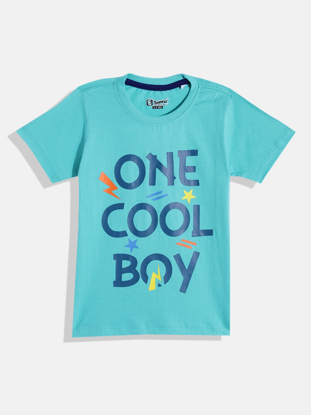 

Eteenz Boys Printed Premium Cotton T-shirt, Blue