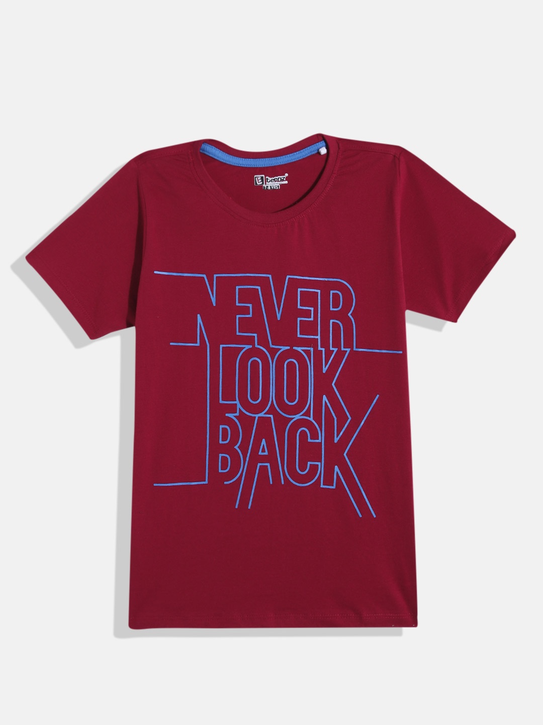 

Eteenz Boys Printed Premium Cotton T-shirt, Maroon