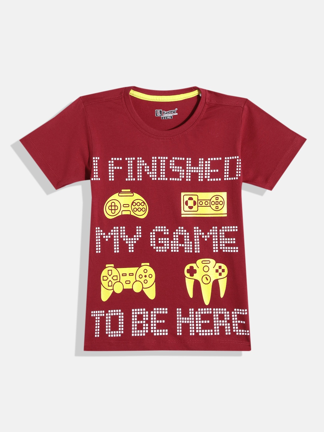 

Eteenz Boys Premium Cotton Typography Printed T-shirt, Maroon