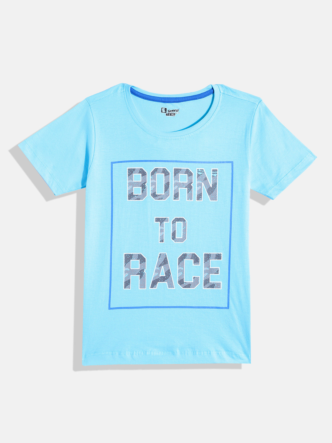 

Eteenz Boys Premium Cotton Typography Printed T-shirt, Blue