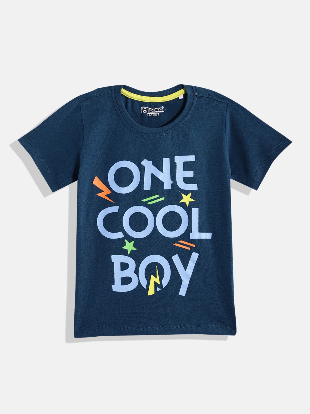 

Eteenz Boys Premium Cotton Typography Printed T-shirt, Blue