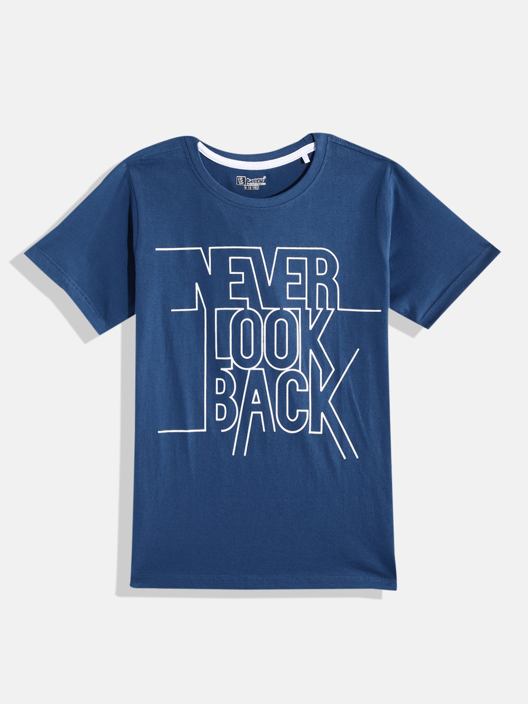 

Eteenz Boys Premium Cotton Typography Printed T-shirt, Blue