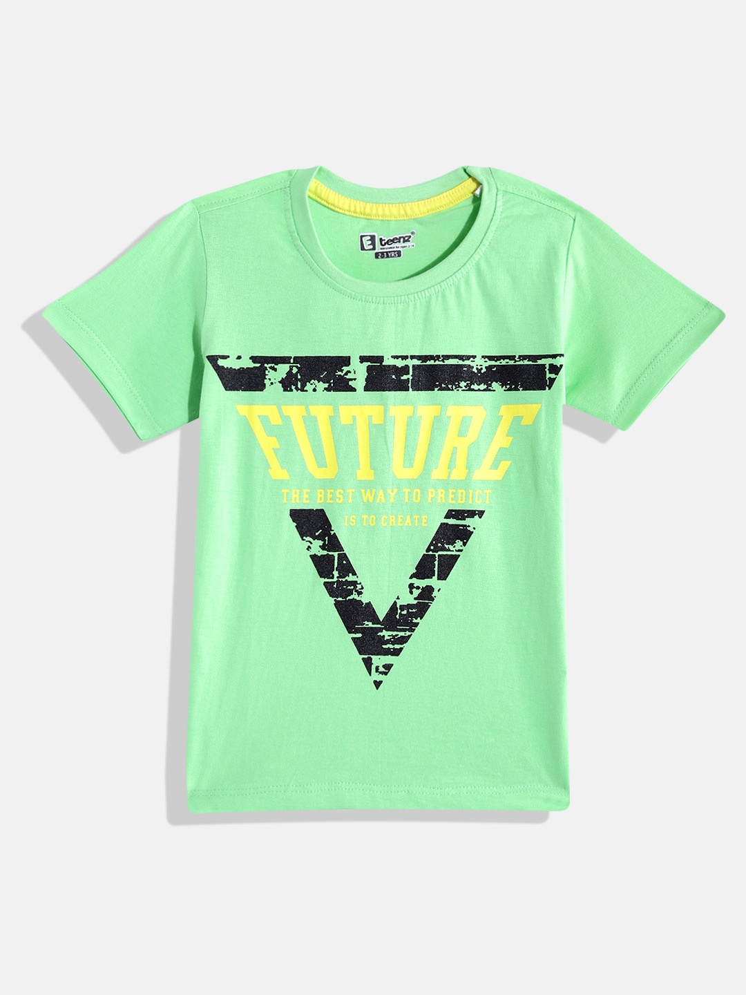 

Eteenz Boys Premium Cotton Graphic Printed T-shirt, Green