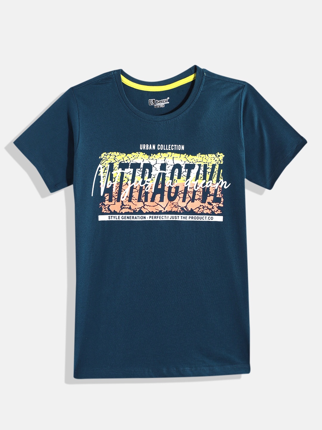 

Eteenz Boys Premium Cotton Typography Printed T-shirt, Blue