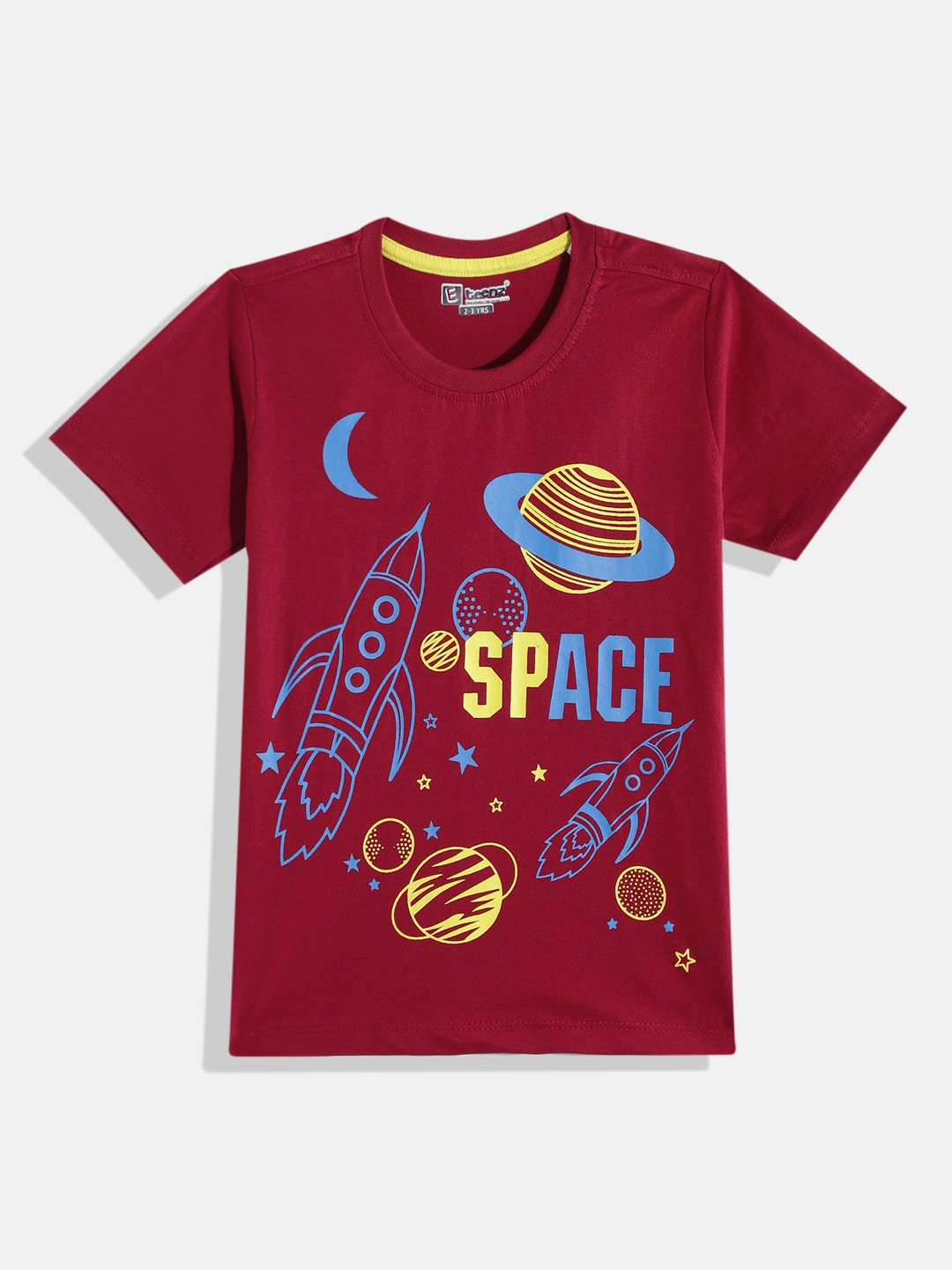 

Eteenz Boys Premium Cotton Graphic Printed T-shirt, Maroon