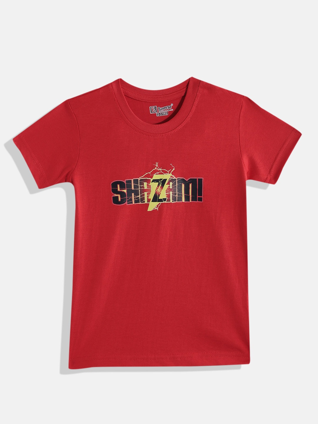

Eteenz Boys Shazam Printed Premium Cotton T-shirt, Red