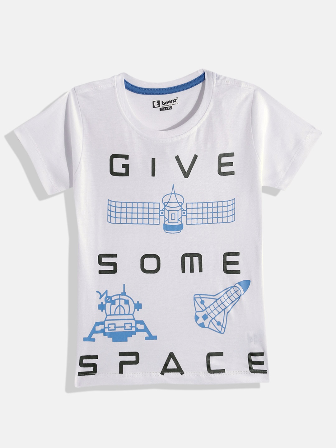 

Eteenz Boys Premium Cotton Typography Printed T-shirt, White