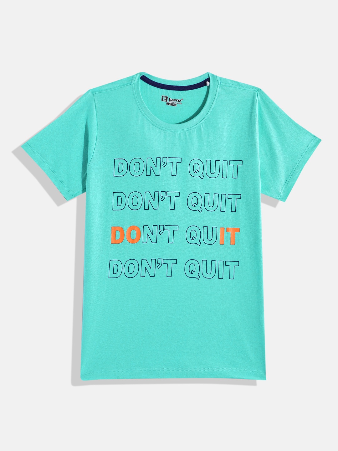 

Eteenz Boys Premium Cotton Typography Printed T-shirt, Green