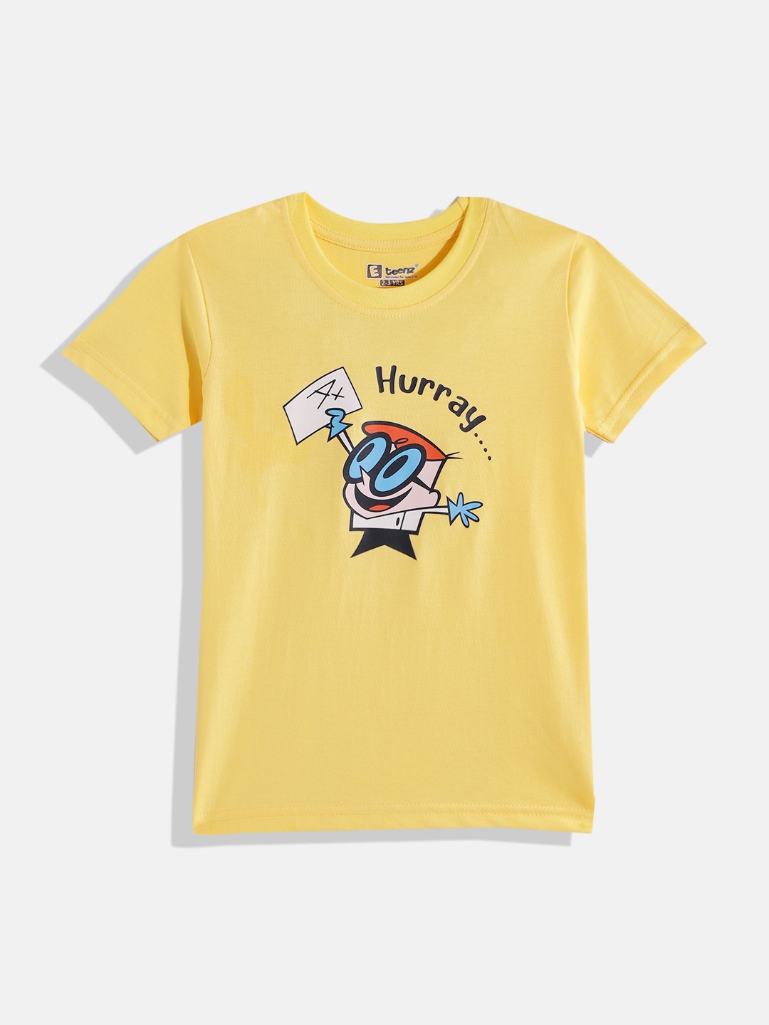 

Eteenz Boys Graphic Printed Premium Cotton T-shirt, Yellow