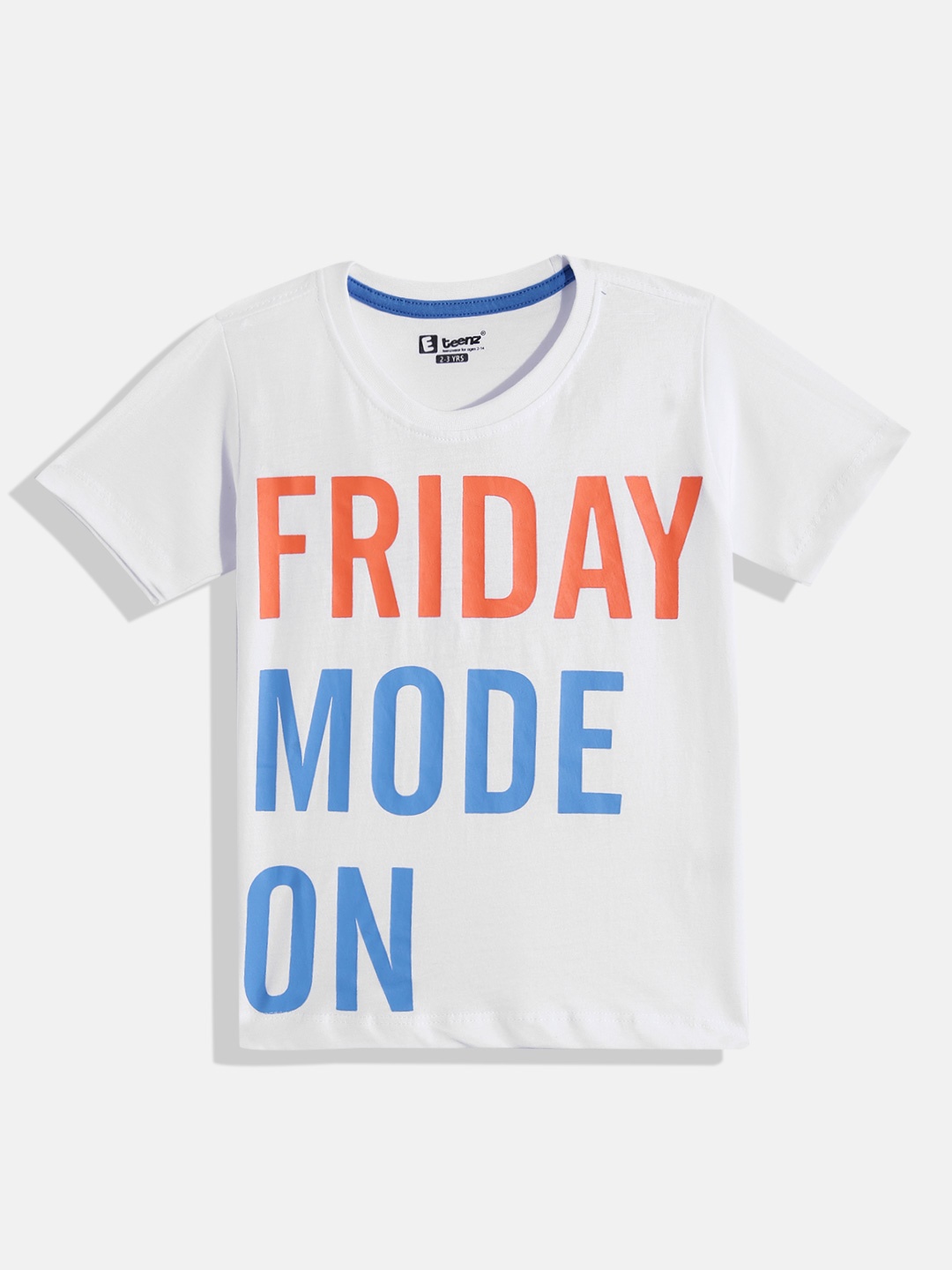 

Eteenz Boys Printed Premium Cotton T-shirt, White