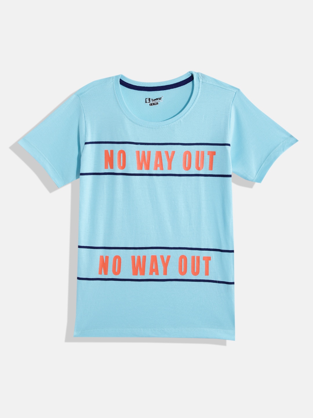 

Eteenz Boys Printed Premium Cotton T-shirt, Blue
