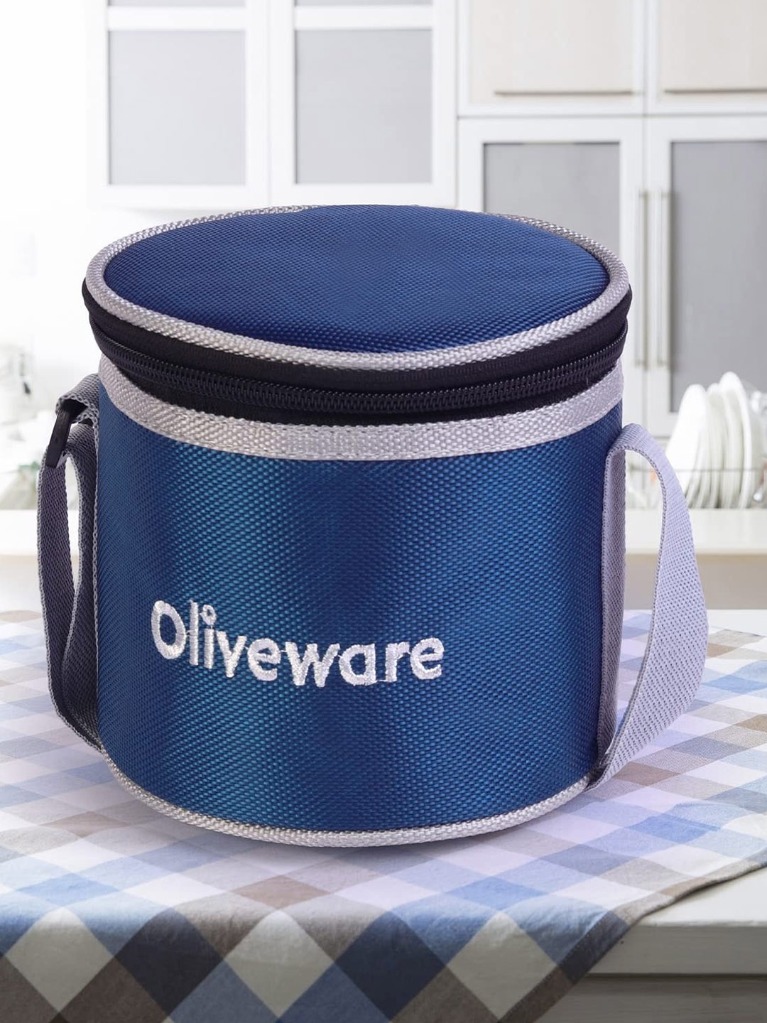 

SOPL-OLIVEWARE Transparent & Blue 2 Pieces Freezer Safe Lunch Boxes With Lunch Bag