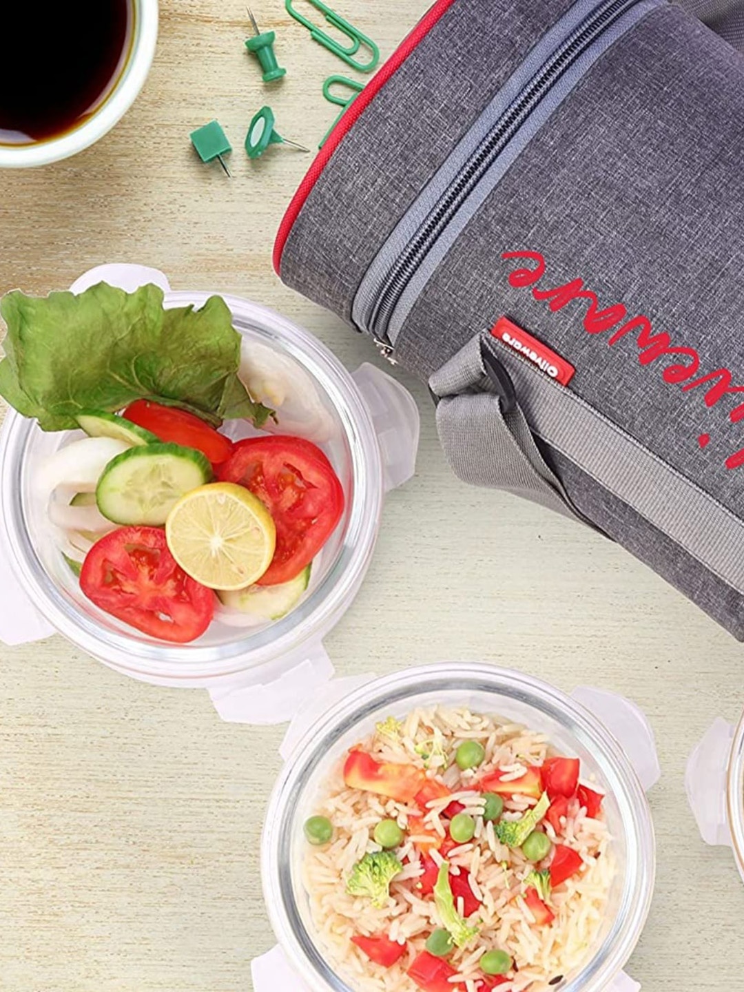 

SOPL-OLIVEWARE Transparent & Grey 3-Pcs Freezer Safe Lunch Boxes 400ml Each