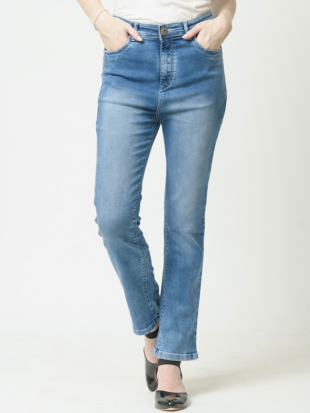 

urSense Women Heavy Fade Clean Look Stretchable Slim Fit Jeans, Blue