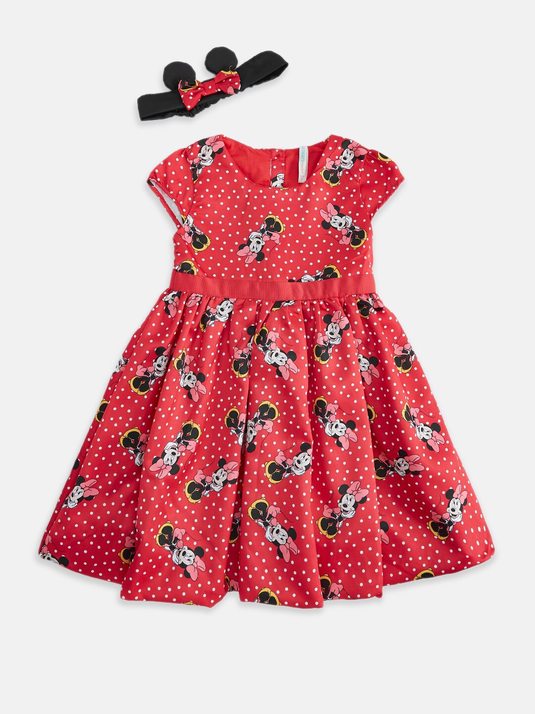 

Pantaloons Junior Red Print Fit & Flare Dress