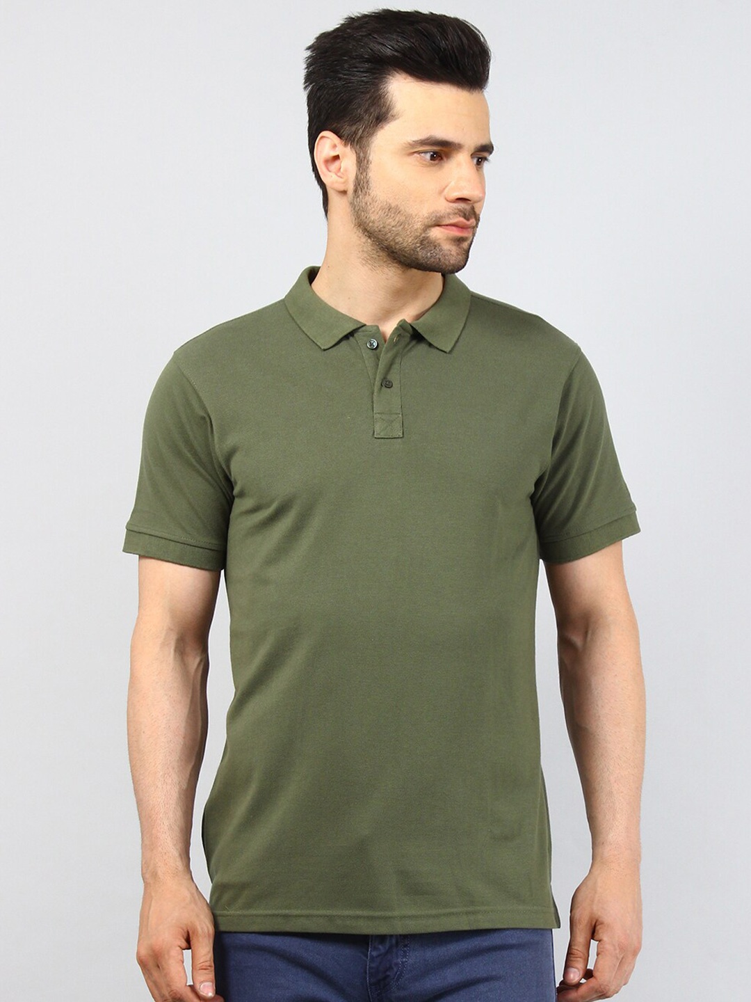

TIM PARIS Polo Collar T-shirt, Green