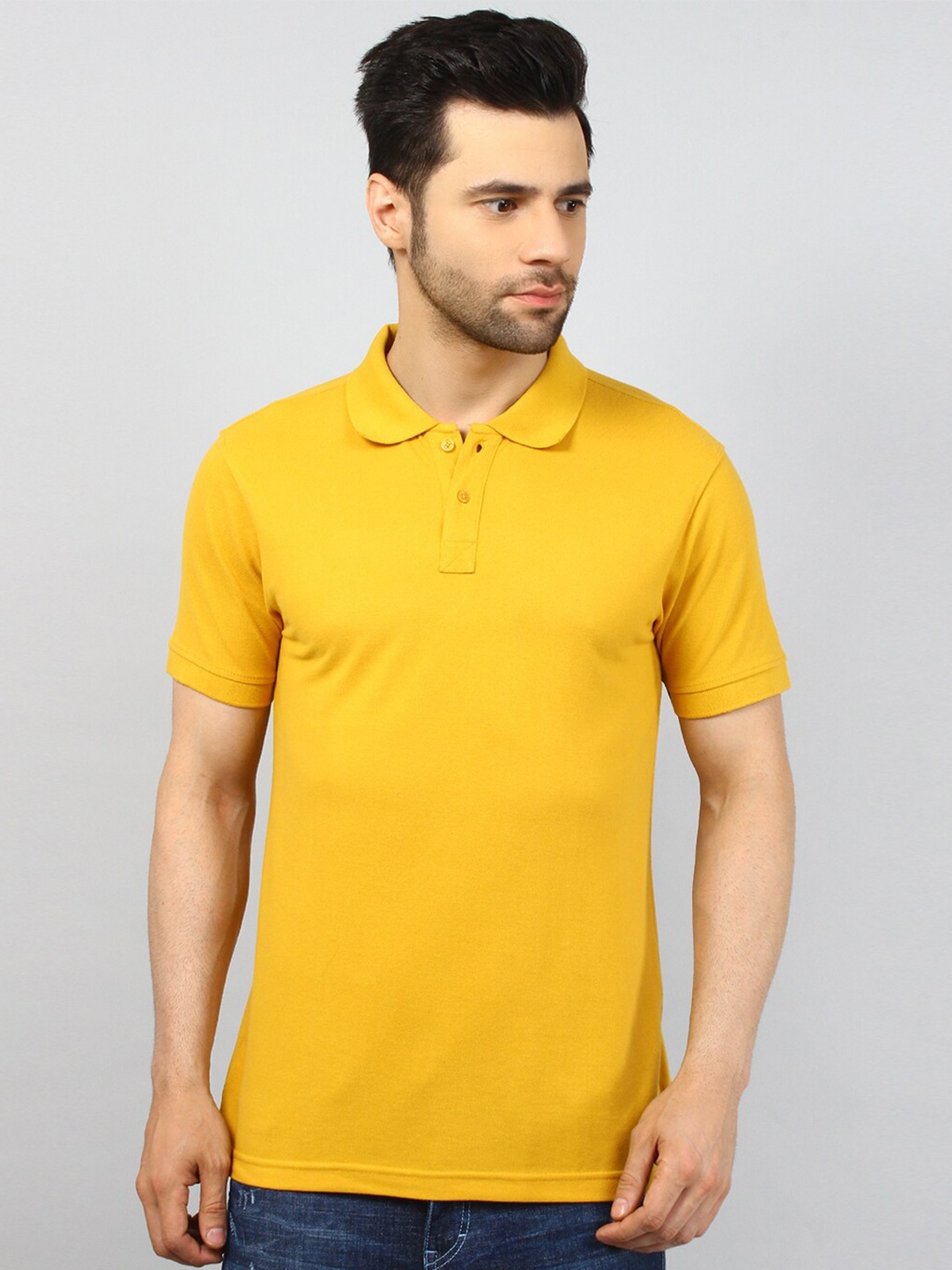 

TIM PARIS Polo Collar Regular T-shirt, Yellow