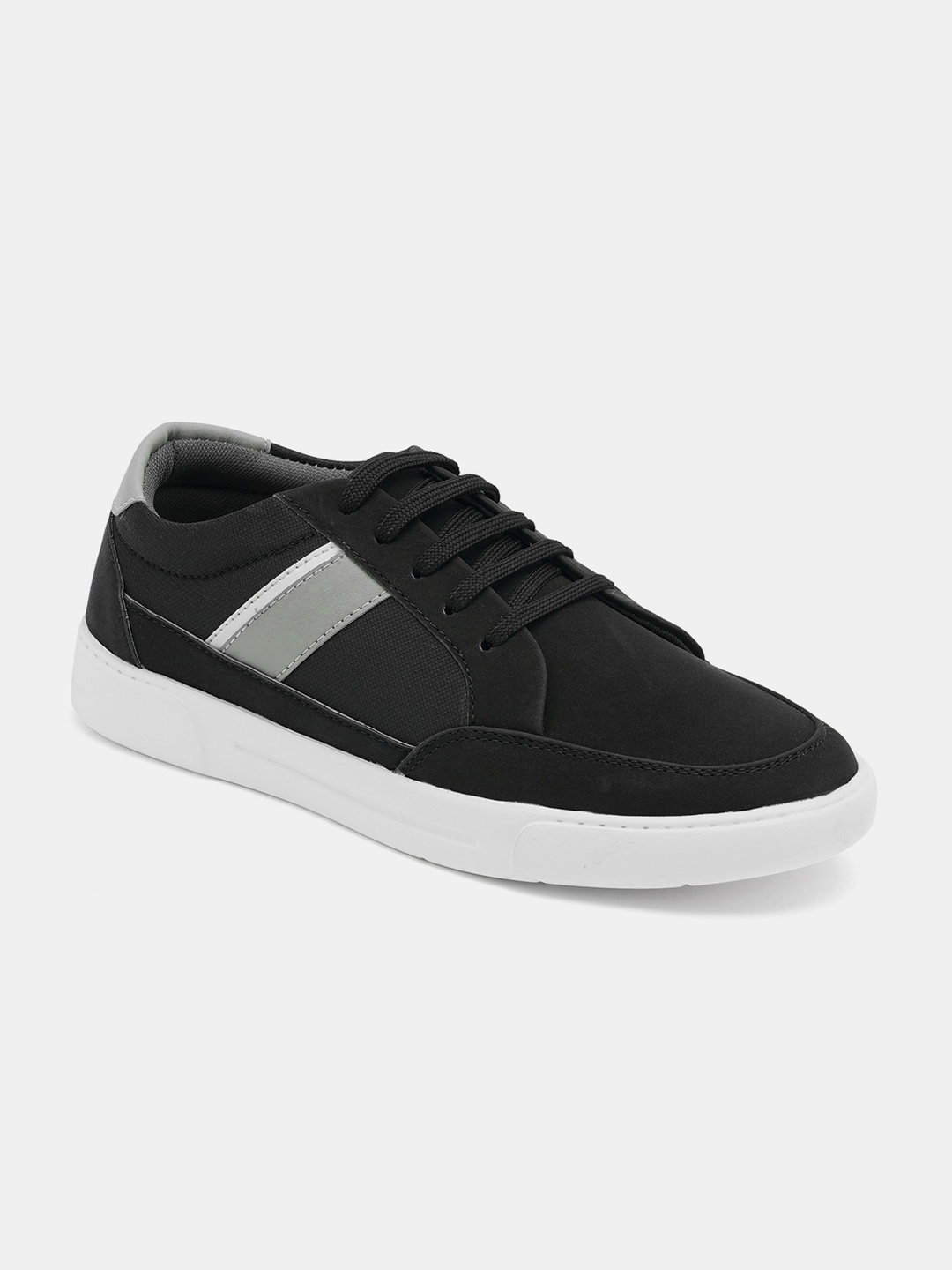 

R&B Men Lace-Up Sneakers, Black