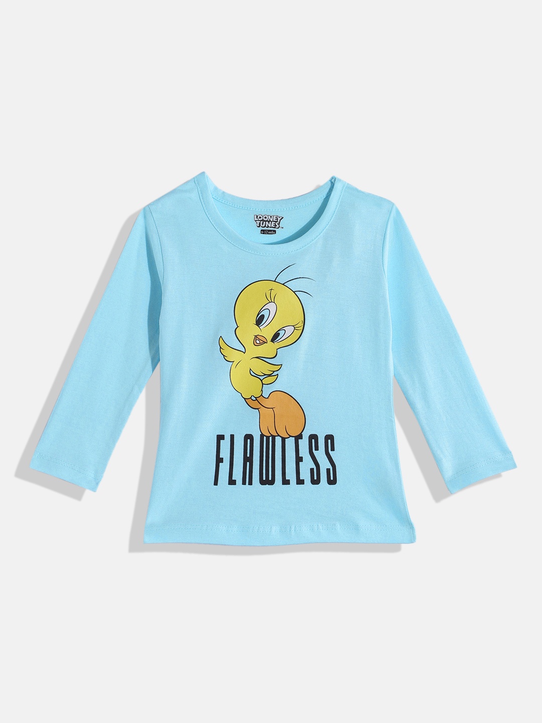 

Eteenz Infant Girls Cotton Tweety Printed T-shirt, Blue