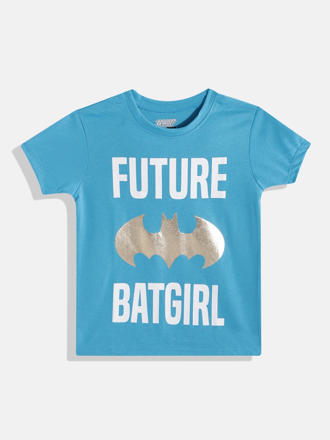 

Eteenz Infants Girls Cotton Batman & Typography Printed T-shirt, Blue
